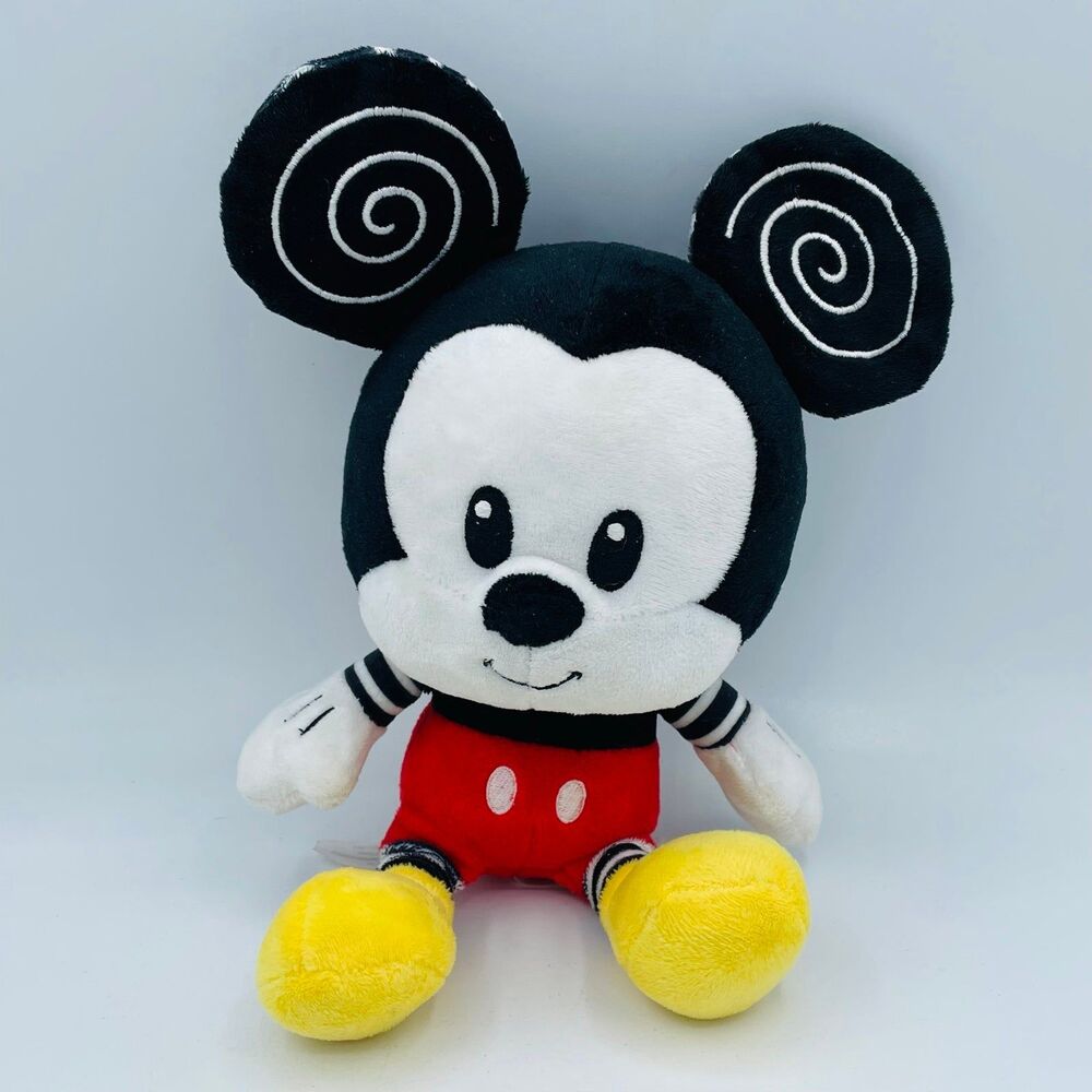 Mickey Mouse Kids Preferrred Disney Baby Plush Black & White Swirl Ears